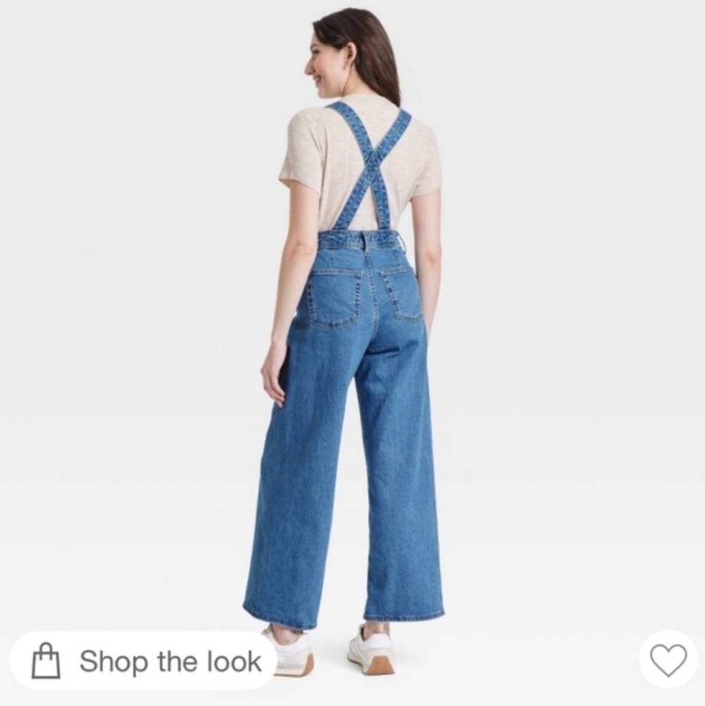 NWT Universal Thread Blue Denim Overall Jumpsuit Size 8 - Picture 2 of 12